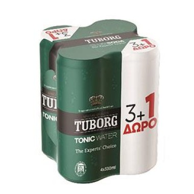 Tuborg Τόνικ 24/330ml Κουτί (3+1) Stiker